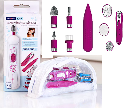 IDEENWELT ZESTAW DO MANICURE I PEDICURE + BATERIE