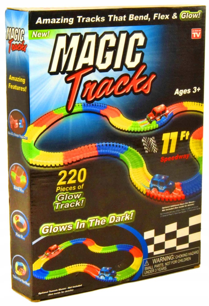 Świecący tor MAGIC TRACKS 220 elementów