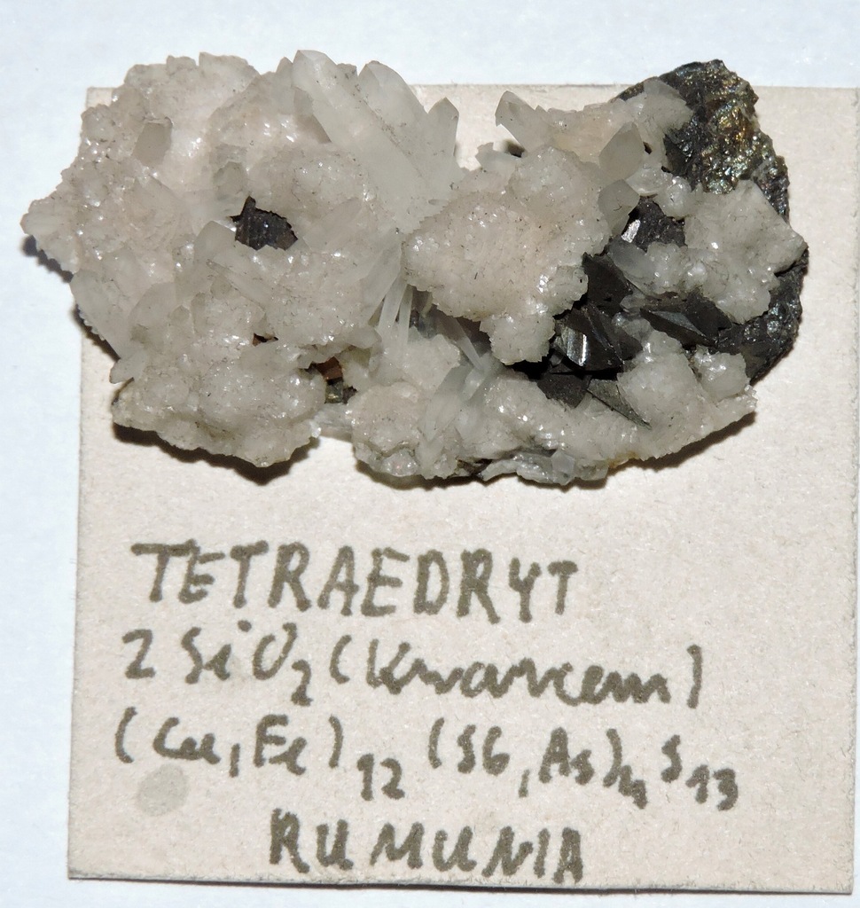 Rzadki minerał tetraedryt z kwarcem Rumunia !!!