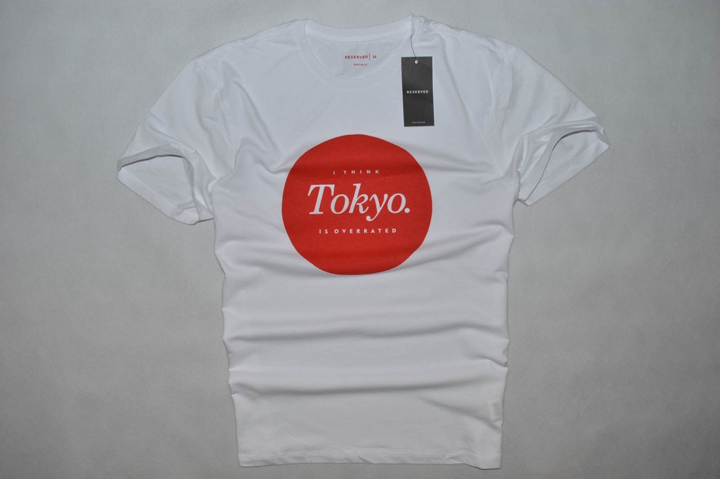 RESERVED biały t-shirt tokyo NOWY L