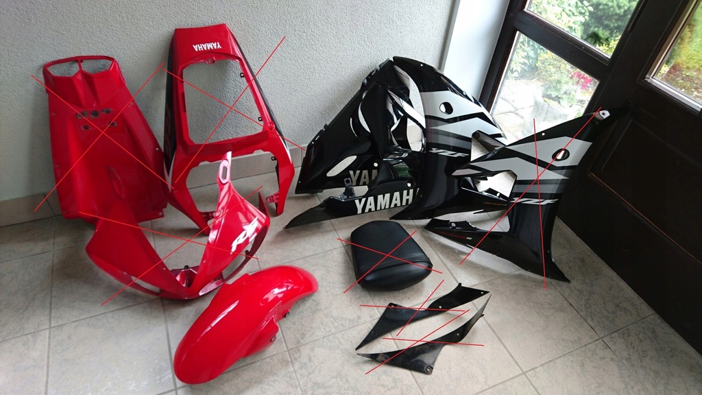 OWIEWKI PLASTIKI YAMAHA R6 5SL 2003 - 2005