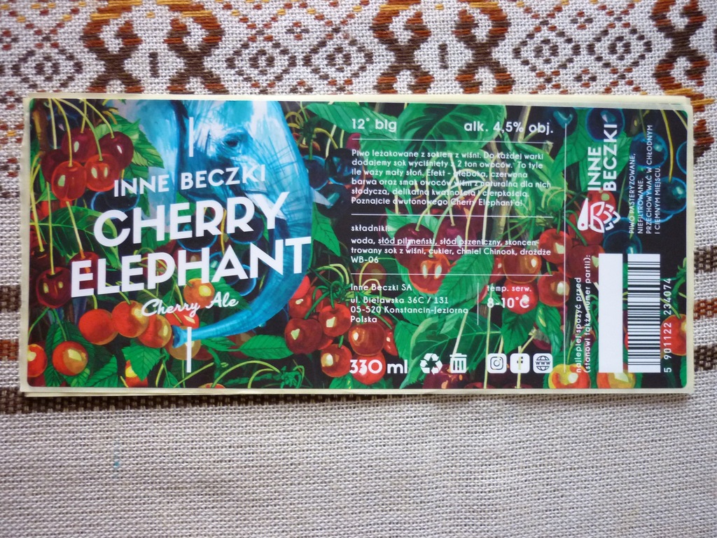 Inne Beczki Cherry Elephant nowa !!