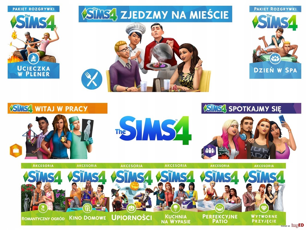 Wszystkie Dodatki Do The Sims 4 THE SIMS 4 WSZYSTKIE DODATKI AKCESORIA MODY BONUSY - 7373242903