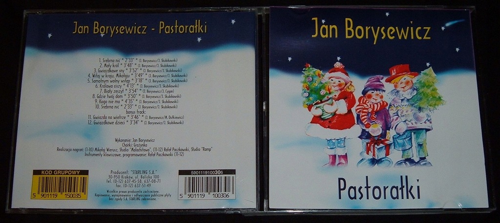 Jan Borysewicz Pastorałki CD Starling Lady Pank
