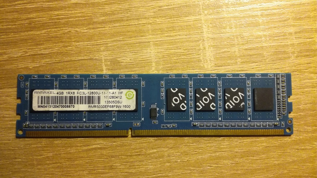 RAM RAMAXEL 4GB 2RX8 PC-12800U 11-1-B1 HF Okazja!