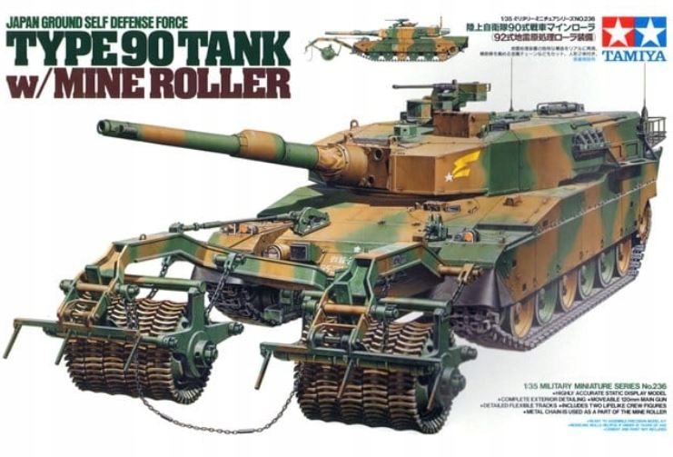 TAMIYA Type 90 Tank w/mine Roller