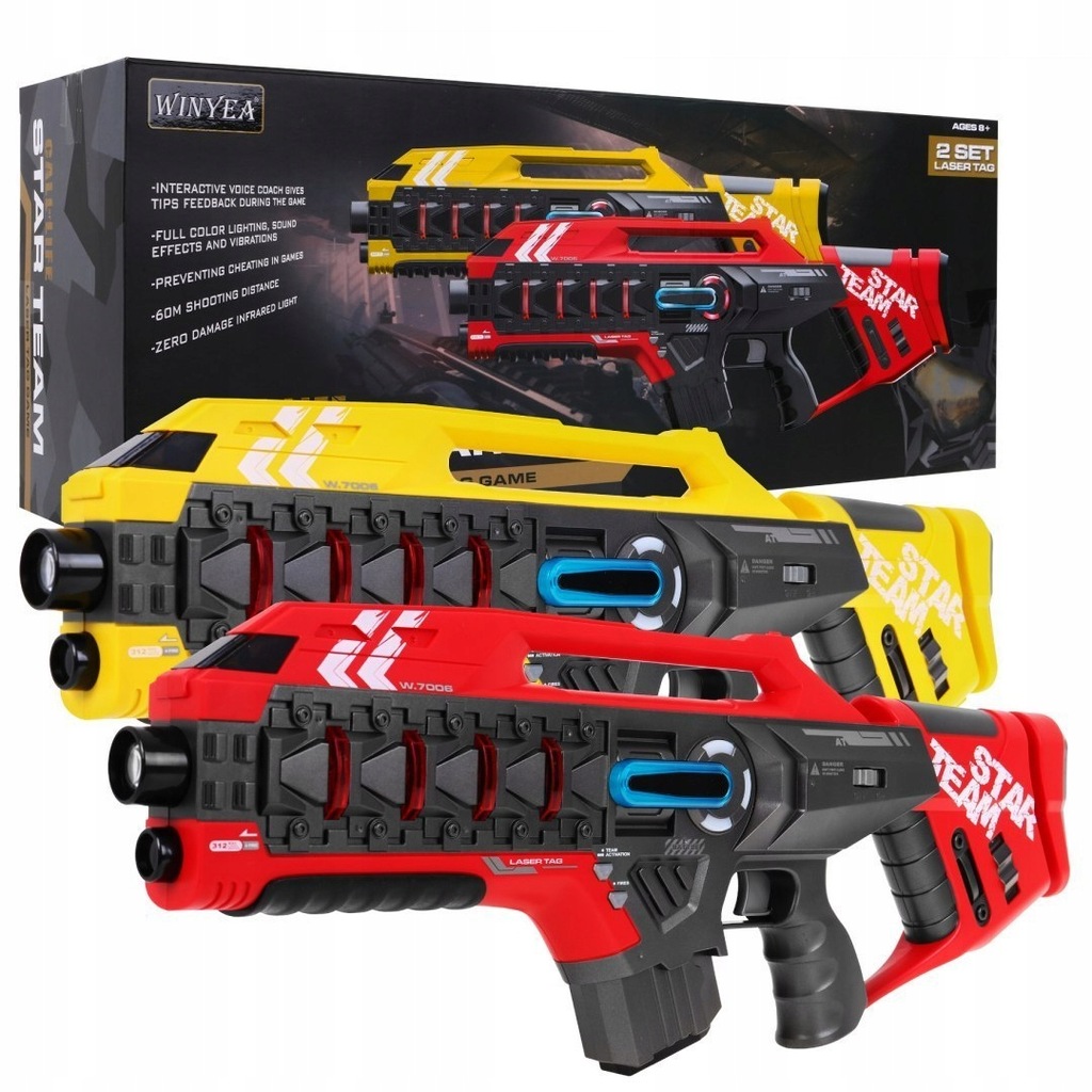 LASEROWY PAINTBALL 2 PISTOLETY LASER TAG 7570372854 oficjalne