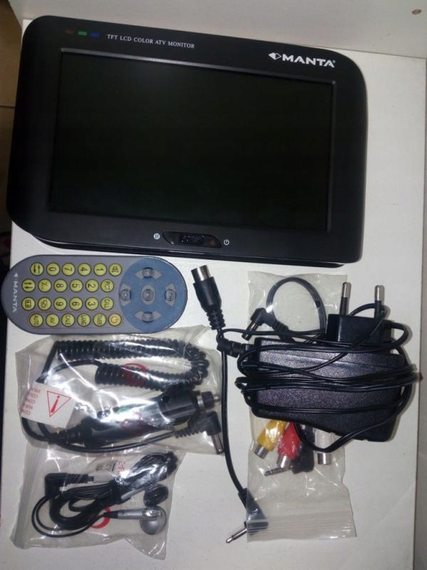 TV PRZENOŚNY 7 CALI MANTA LCD TV 705 KOMPLET