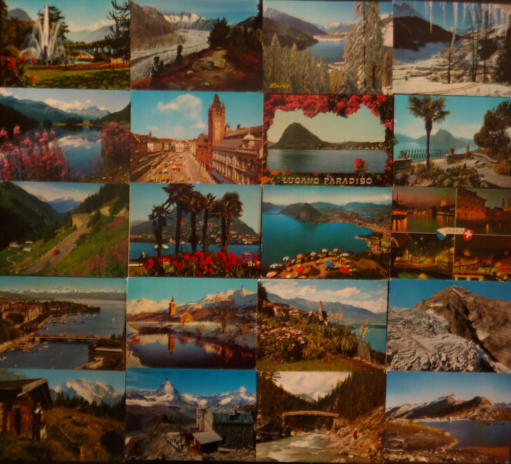 Szwajcaria - 50 widokówek - pocztówki zestaw 8