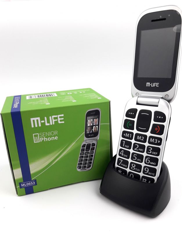 TELEFON DLA SENIORA M-LIFE Z KLAPKĄ