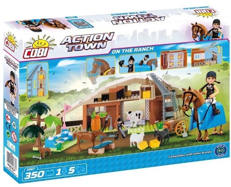 Action Town STAJNIA RANCZO FARMA KLOCKI Cobi 350el