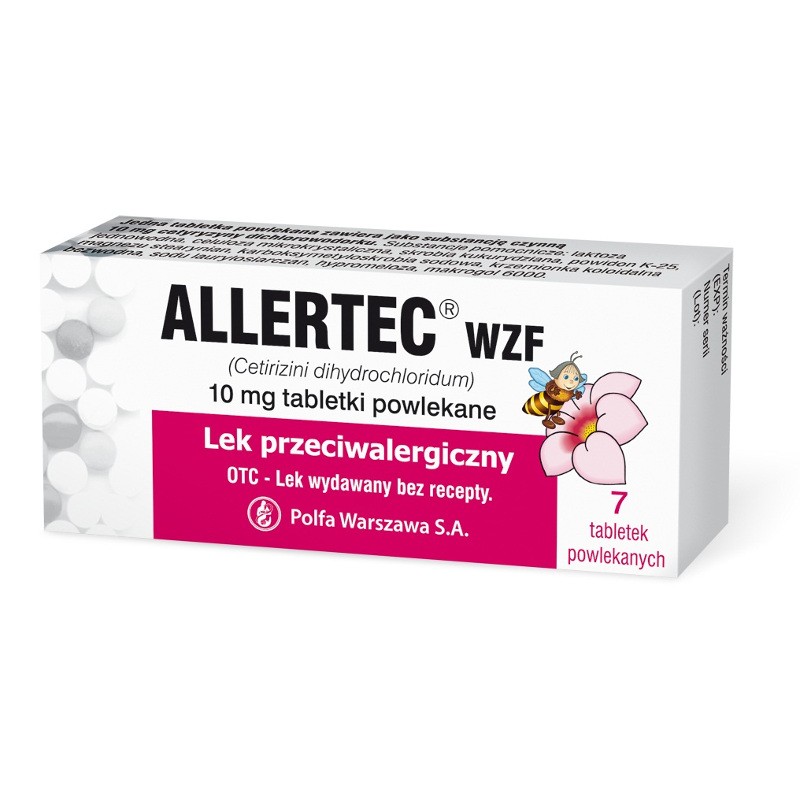 Allertec WZF 10 mg tabletki powlekane, 7 szt.