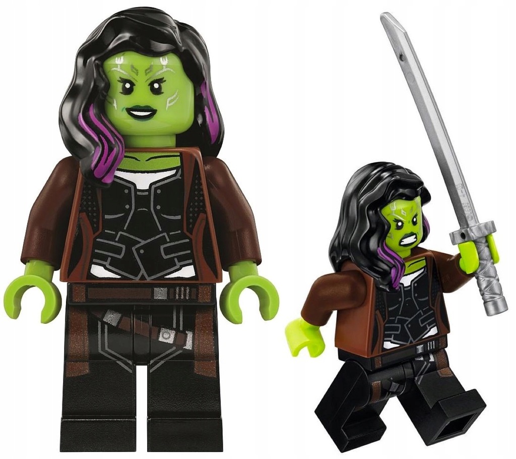 Lego Avengers 76107 oryg. figurka Gamora + BROŃ