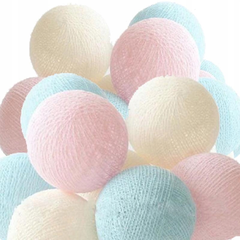 COTTON BALLS ŚWIECĄCE LAMPIONY KULE LED 20 kul