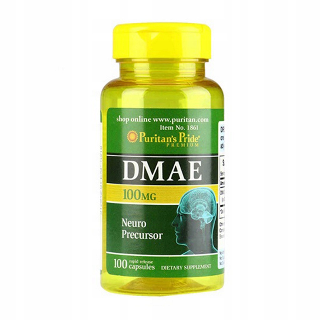PURITANS PRIDE DMAE 100mg 100kaps PRACA UMYSŁOWA