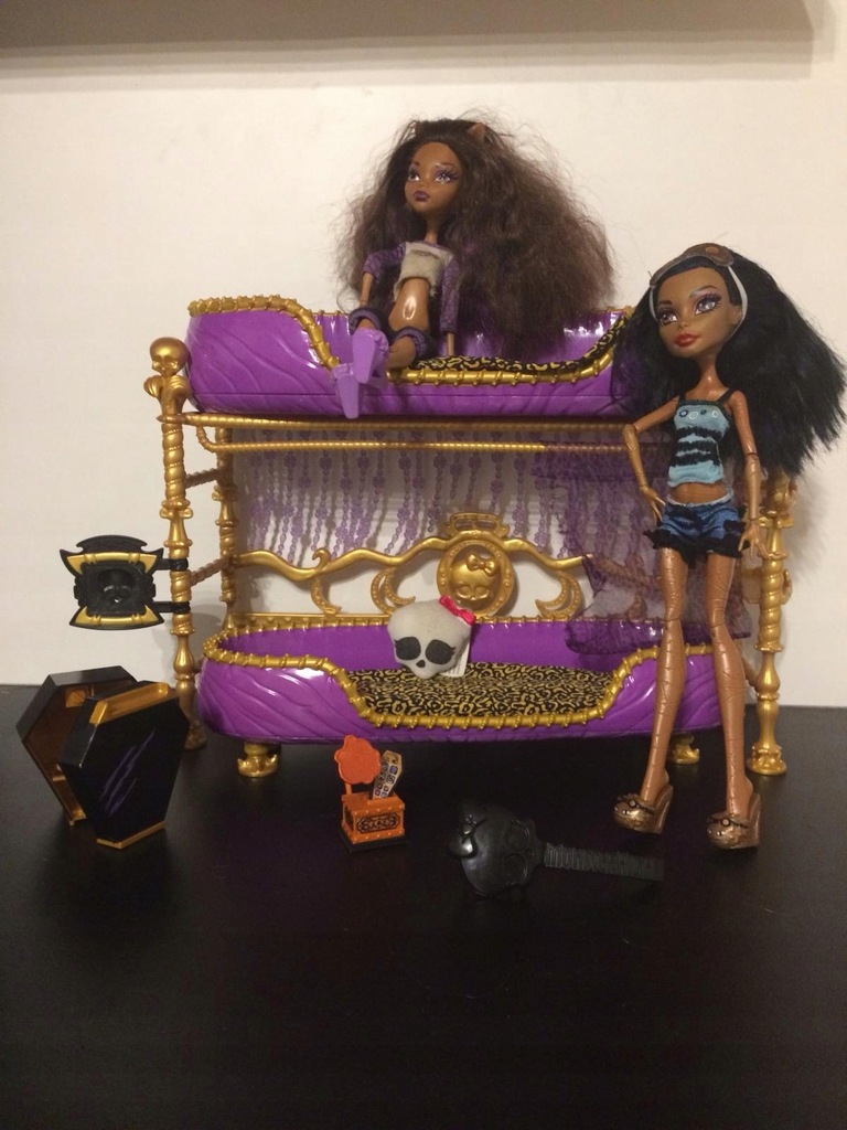Monster High Clawdeen z piętrowym łóżkiem +Rebecca