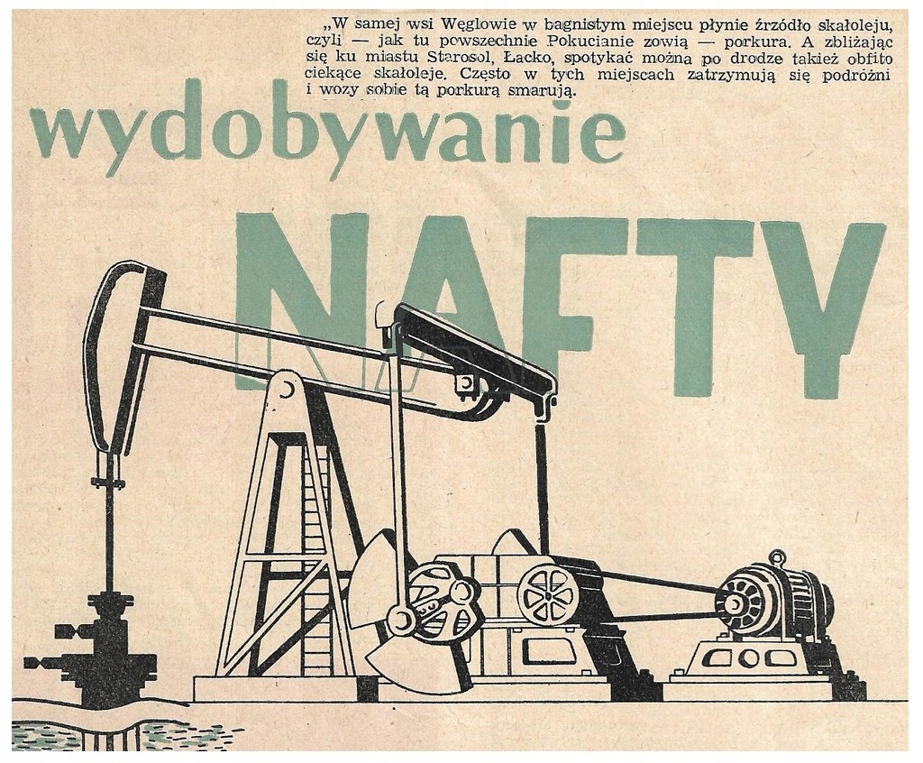NAFTA KIERAT ROPA NAFTOWA WYDOBYCIE k SAMBOR KRESY