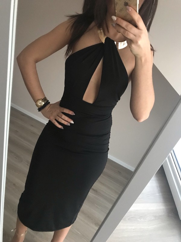 Mała czarna sukienka wesele poprawiny zara S lou