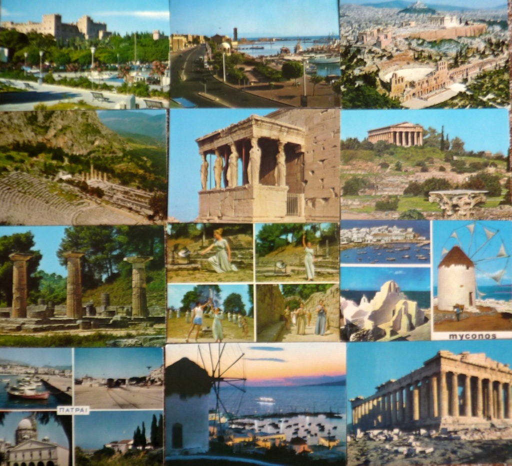 Grecja - 24 widokówki - pocztówki zestaw 13