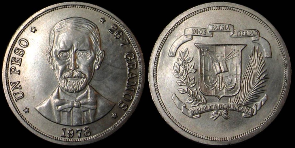 Dominikana, 1 Peso 1978