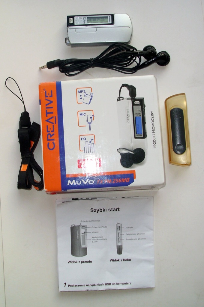 Odtwarzacz MP3 Creative MUVO TX FM 256 +BOX zestaw