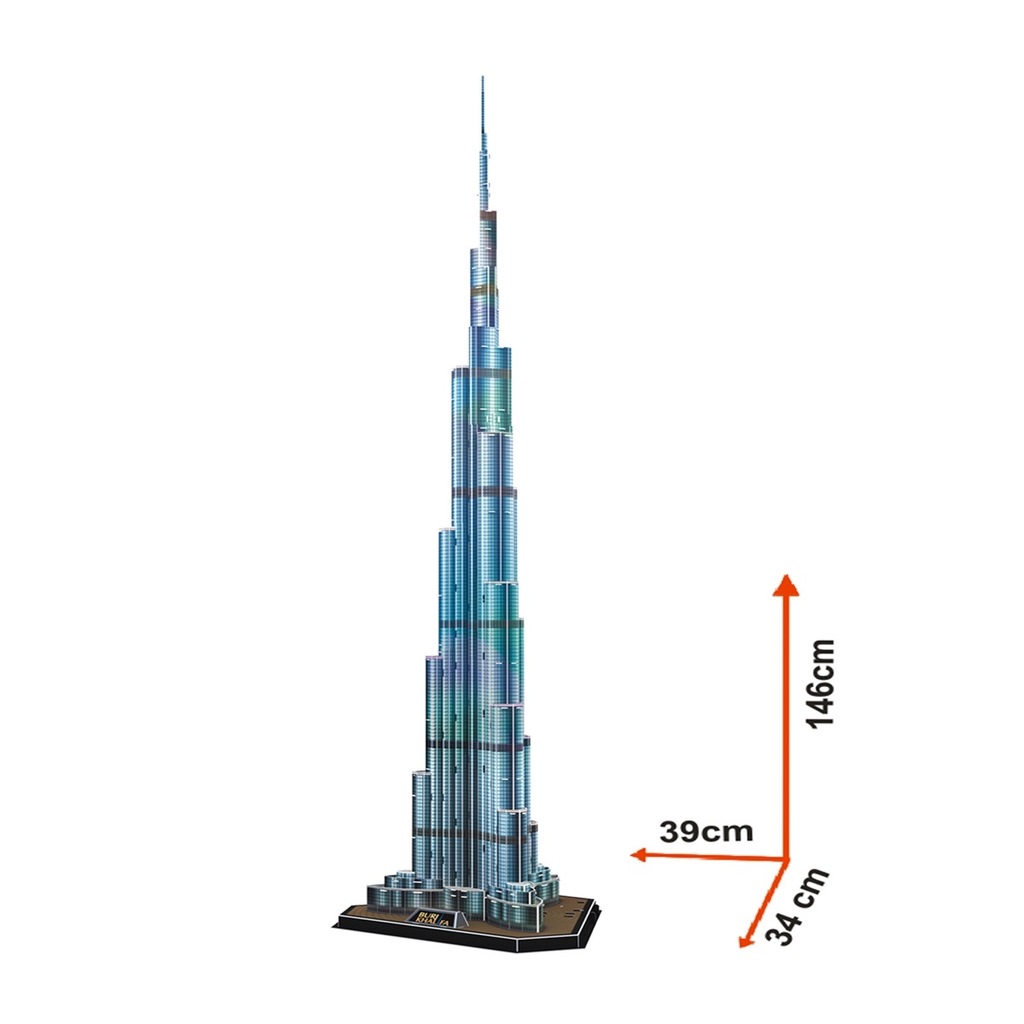 CUBICFUN PUZZLE 3D PRZESTRZENNE BURJ KHALIFA +LED 6695545149