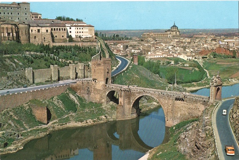 HISZPANIA  - TOLEDO - MIASTO + MOST ALCANTARA 1980