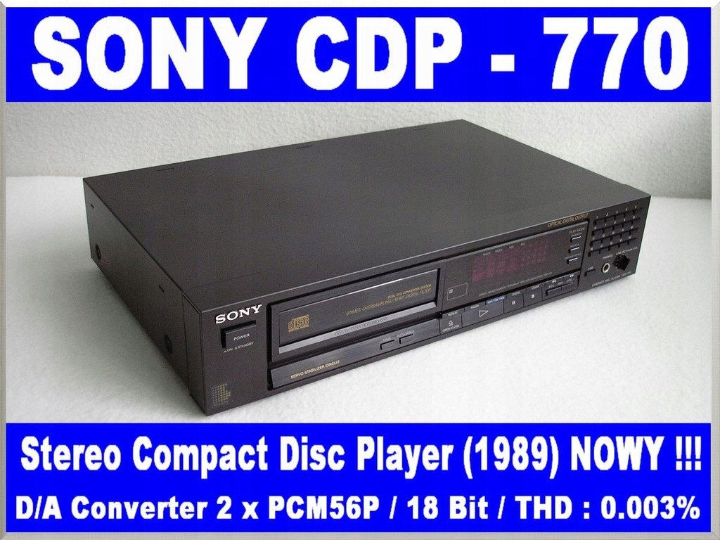 SONY CDP-770 CDプレイヤー Old But Cool Vintage Audio / CD Player SONY CDP-770 - YouTube