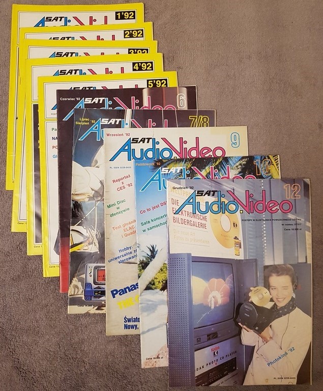 AUDIO VIDEO 1992 ROK 9 NUMERÓW