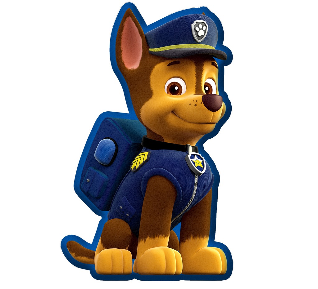 Psi Paw Patrol poduszka Chase piesek 36 x 21 cm