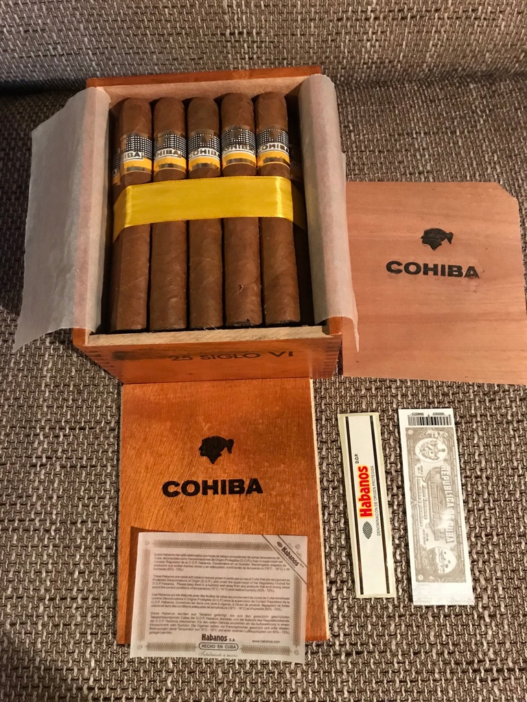 Kubańskie Cygara COHIBA SIGLO VI 25szt Humidor