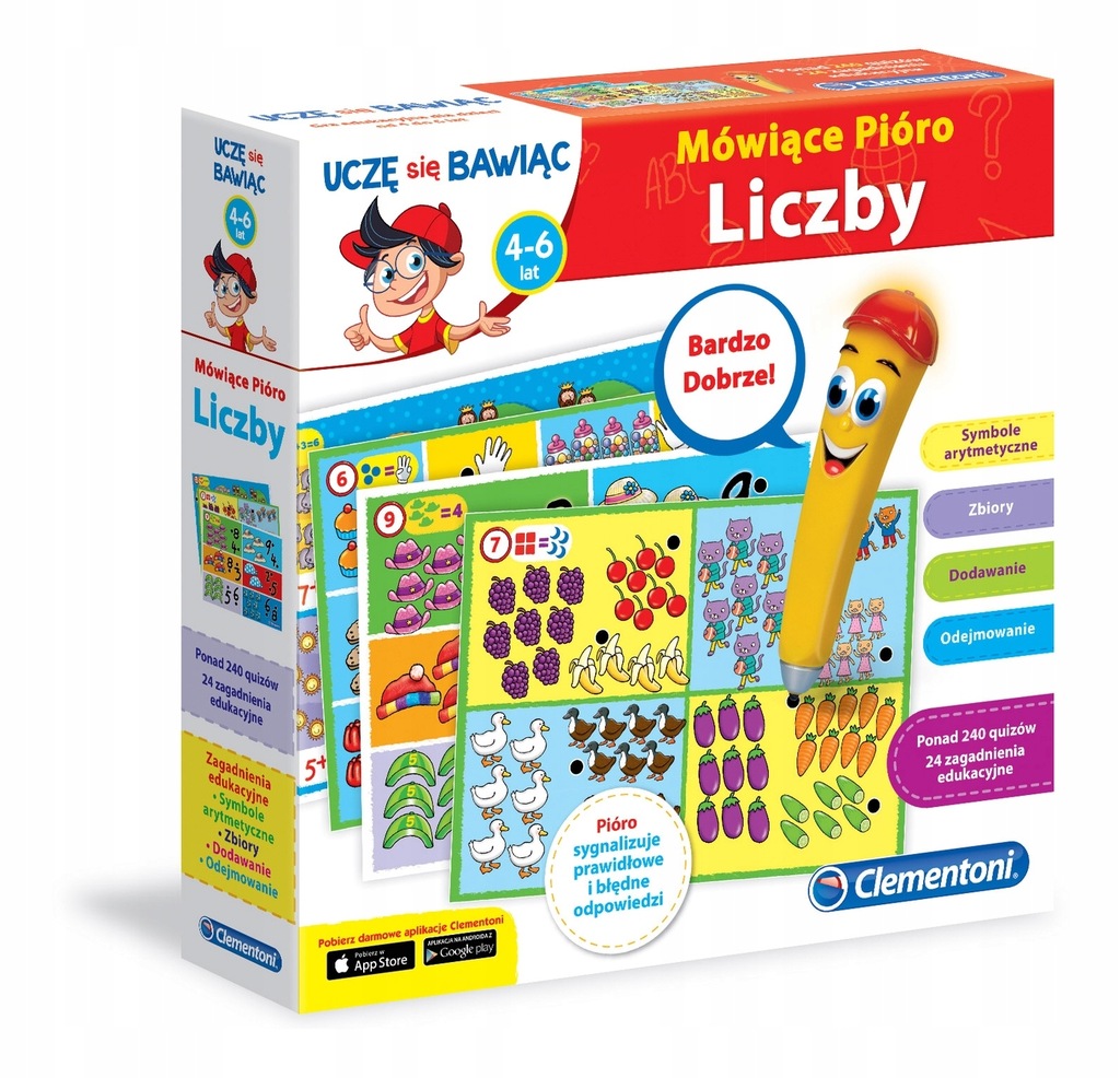 Clementoni Mówiące pióro liczby 60912 marchewka