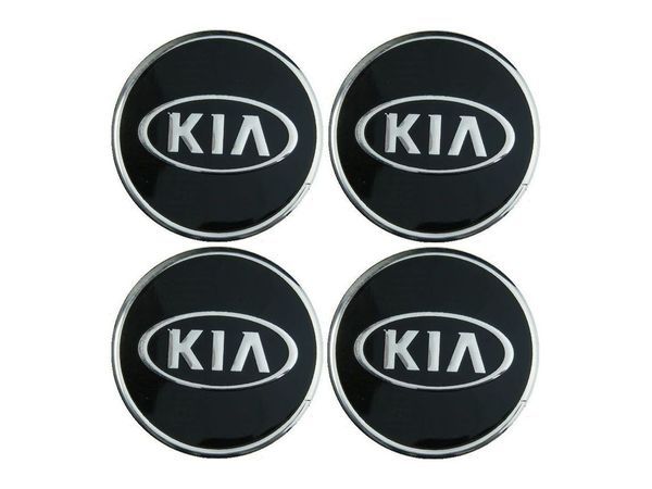 Naklejki na kołpaki emblemat Kia 60mm czarne