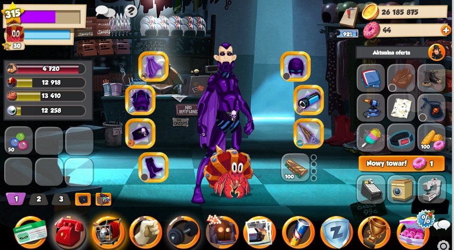 Konto Hero Zero 315lvl PL1
