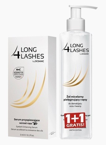 AA OCEANIC LONG 4 LASHES SERUM DO RZĘS + PŁYN MIC.