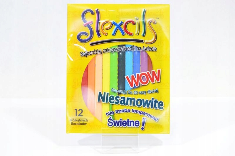 FLEXCILS KREDKI TRÓJKĄTNE 12 KOLORÓW