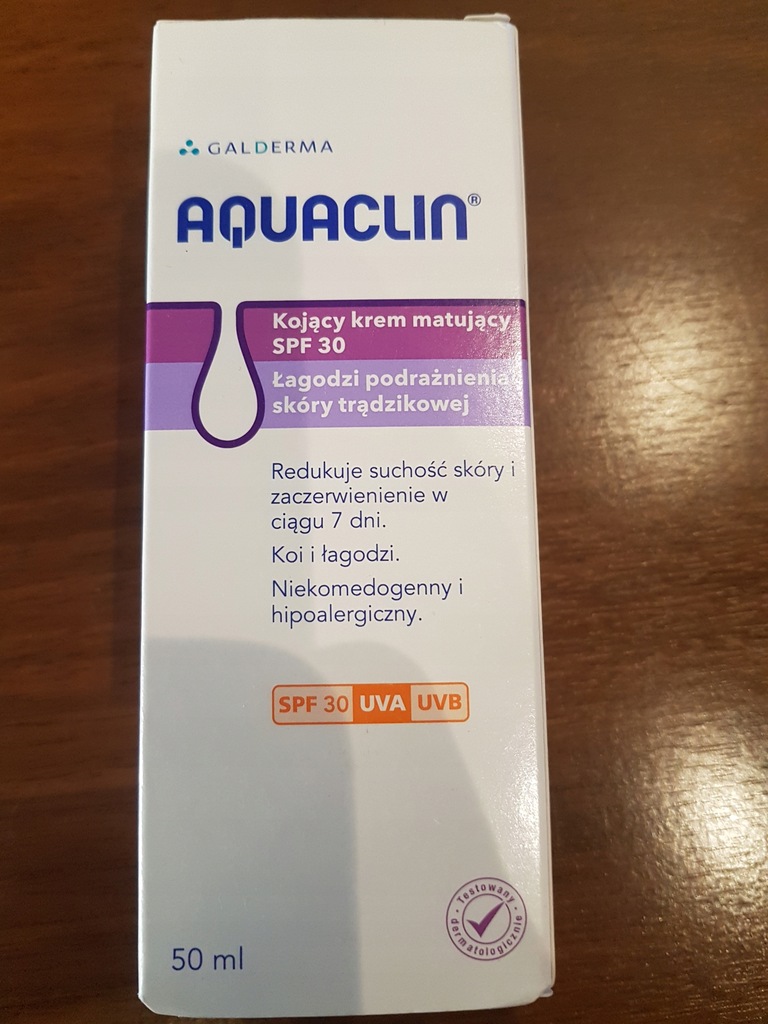 Aquaclin - kojący krem matujący SPF 30 - Galderma