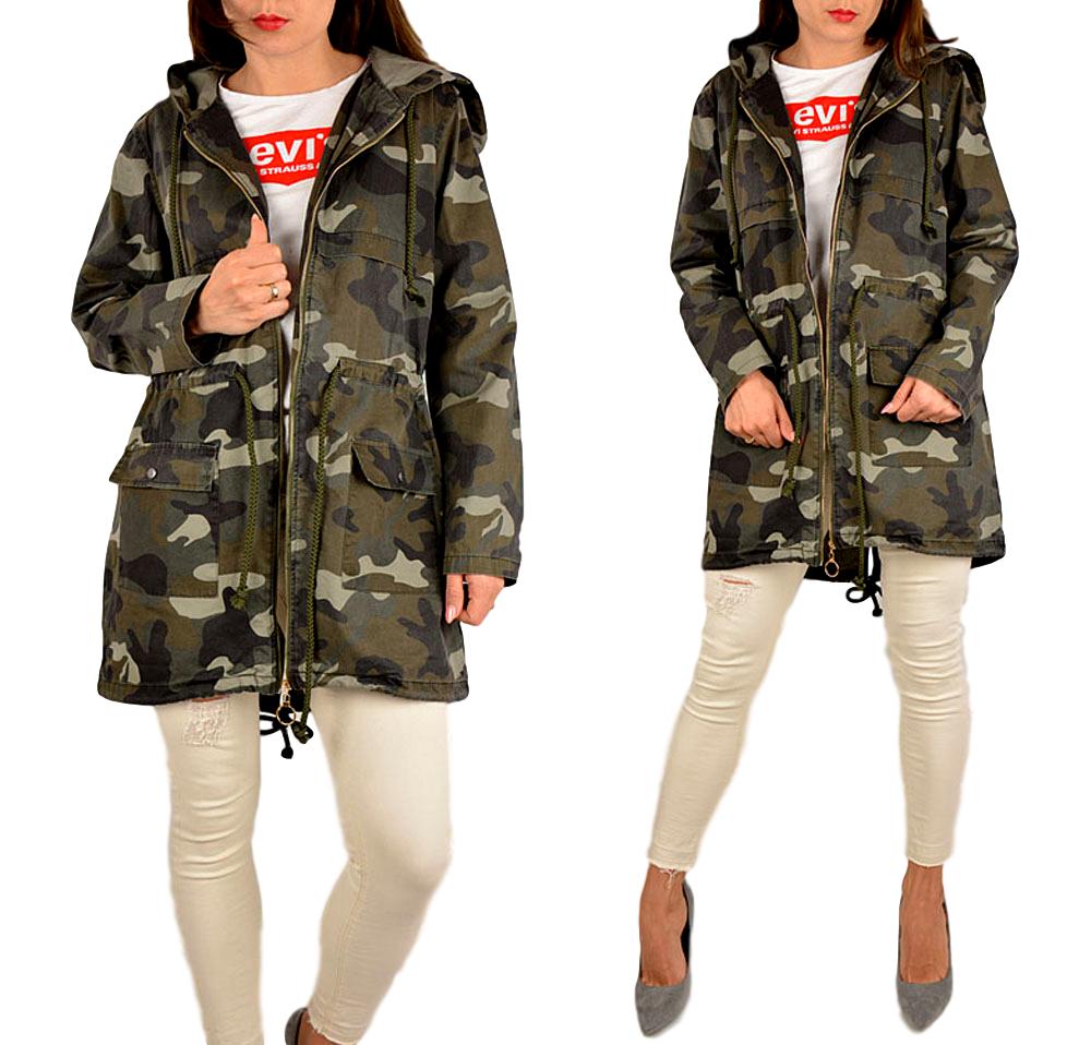 kurtka parka wiosenna damska moro kurtka parka wiosenna damska moro