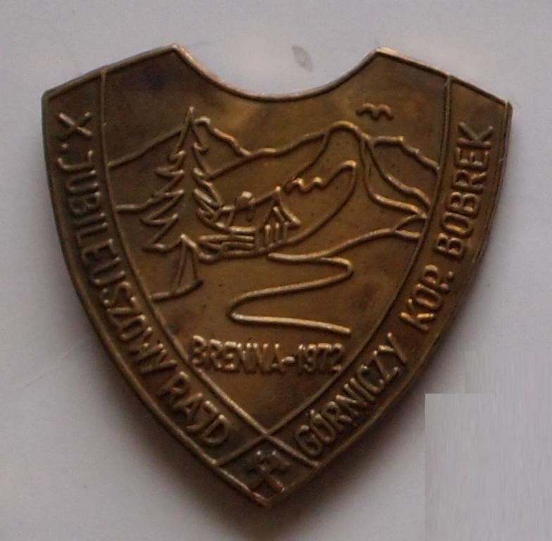 Odznak Rajd górniczy kopalni Bobrek Brenna 1972