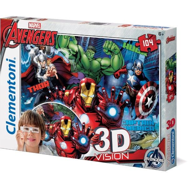 CLEMENTONI 104 Elementy 3D Avengers
