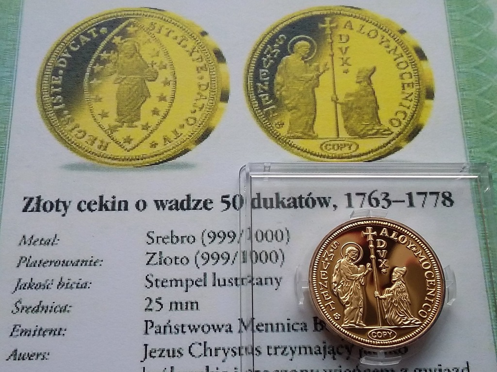 NAJDROŻSZE MONETY ŚWIATA- CEKIN 1763-1778