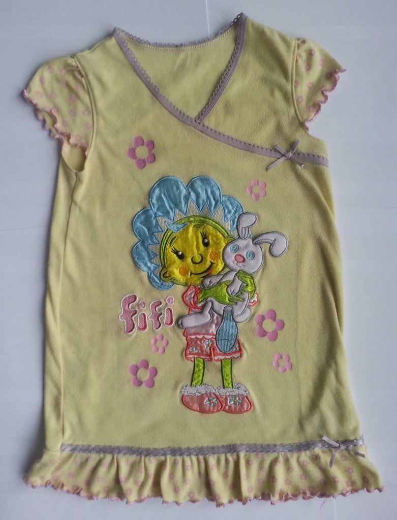 żółta koszula nocna Fifi Niezapominajka roz. 92-98