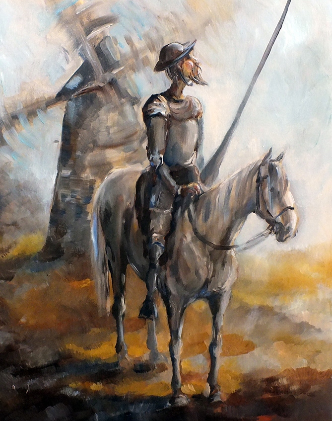 Obraz olejny "Don Kichot" 40x50cm