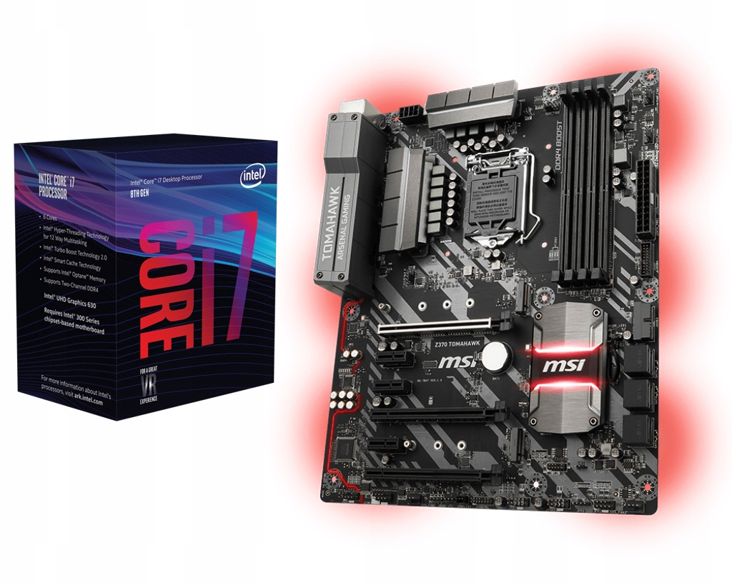 komplet CORE i7-8700k / płyta MSI Z370 TOMAHAWK