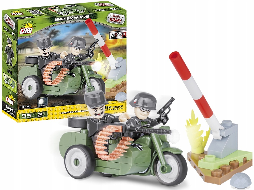 Small Army MOTOR BMW Z PRZYCZEPĄ Klocki COBI 55el.