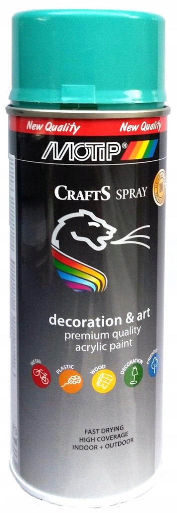 MOTIP CraftS lakier farba spray TURKUSOWY ral 5018