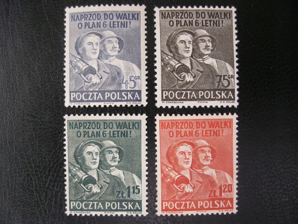 Polska 1951 -PLAN 6-LETNI/Fi. 542-545