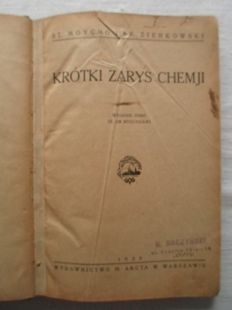 St Moycho Fr Zienkowski Krótki zarys chemji