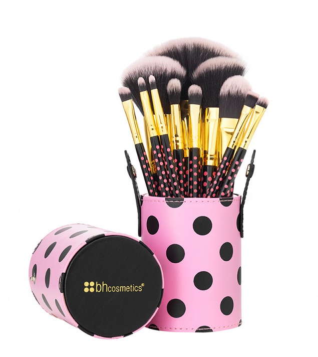 BH COSMETICS PINK A DOT ZESTAW 11 PĘDZLI W TUBIE