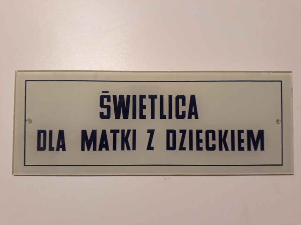 SZKLANA TABLICZKA NAPIS SWIETLICA DLA MATKI Z DZIE